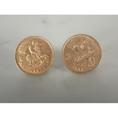 164 - Edward VII Gold Half Sovereigns, 1904 and 1906 (2)