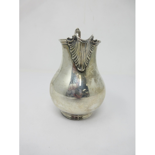 39 - A Victorian silver baluster Jug engraved initials, London 1853, maker: Barnards