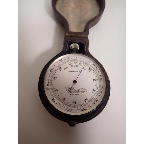 474 - A Pocket Barometer by C.W. Dixon & Son, Bond Street, London, in original case