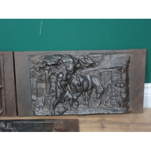 486 - A set of three Coalbrookdale & Co. cast iron relief Plaques inspired by Henry Wadsworth Longfellow's... 