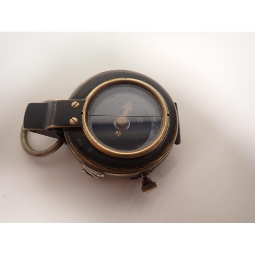 510 - A 1917 Military Pocket Compass, No 80248, in leather case