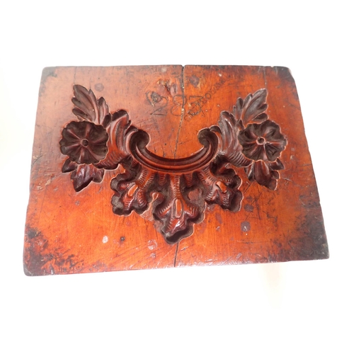 518 - Seven 19th Century box wood Plaster Moulds with floral swags, leafage, etc, 10-16in