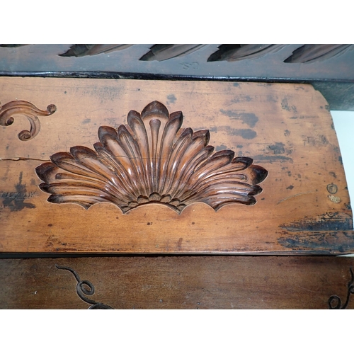 518 - Seven 19th Century box wood Plaster Moulds with floral swags, leafage, etc, 10-16in