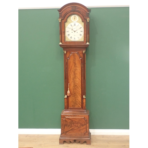 535 - An early 19th Century mahogany Longcase Clock by Charles Howse , London with arched brass dial, silv... 