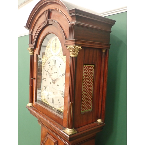 535 - An early 19th Century mahogany Longcase Clock by Charles Howse , London with arched brass dial, silv... 