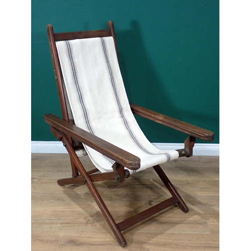 620 - An antique Colonial folding Plantation Chair