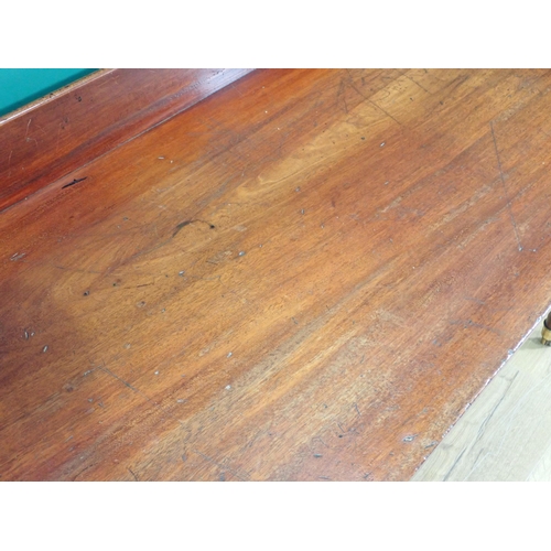 630 - A 19th Century mahogany Gillows Washstand with raised back fitted three drawers on turned tapering s... 