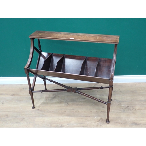 734 - A 19th Century Mahogany Book Stand with cross stretcher