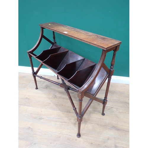 734 - A 19th Century Mahogany Book Stand with cross stretcher