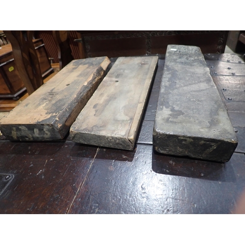 518 - Seven 19th Century box wood Plaster Moulds with floral swags, leafage, etc, 10-16in