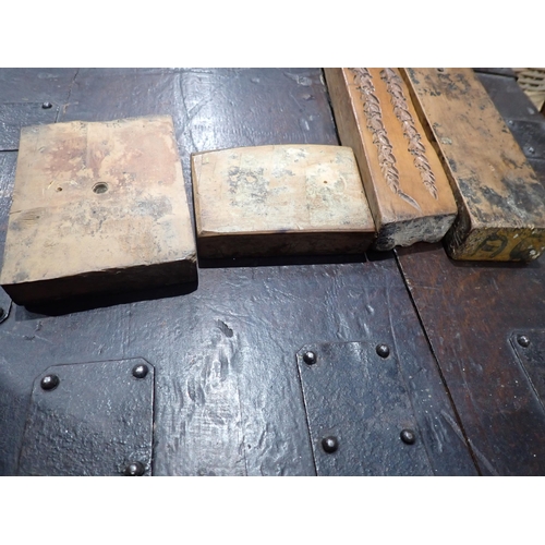 518 - Seven 19th Century box wood Plaster Moulds with floral swags, leafage, etc, 10-16in