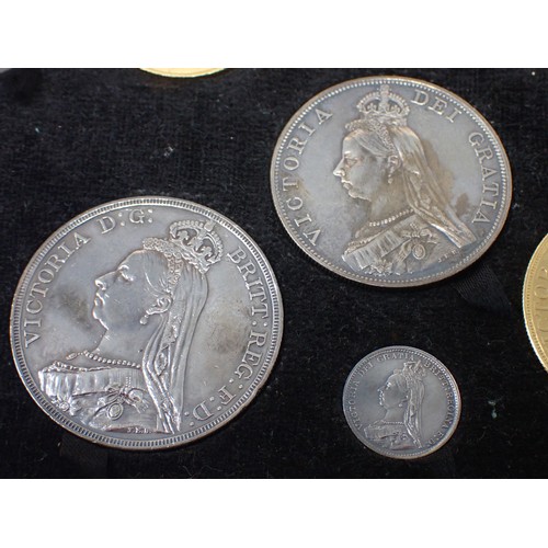 186 - A Victorian Golden Jubilee Specimen set, Five Pounds to Threepence, 11 coins in case (not original)