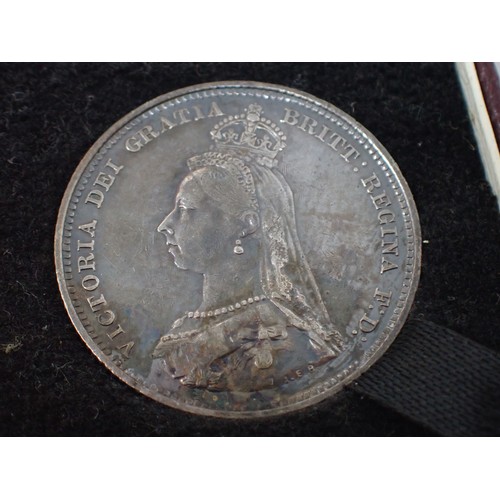 186 - A Victorian Golden Jubilee Specimen set, Five Pounds to Threepence, 11 coins in case (not original)