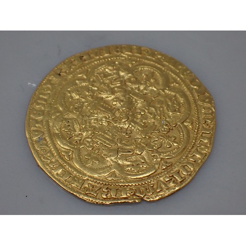 200 - An Edward III (1327-1377) Gold Noble, E in centre of reverse