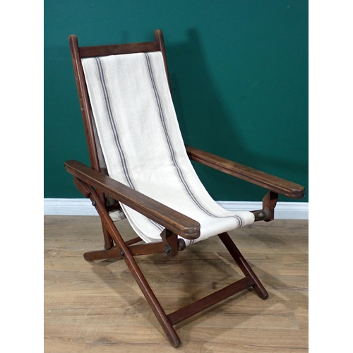 719 - An antique Colonial folding Plantation Chair