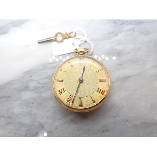 152 - An 18ct gold cased open faced Pocket Watch by Cha Shepherd. Leadenhall St, London, 1731, the engrave... 