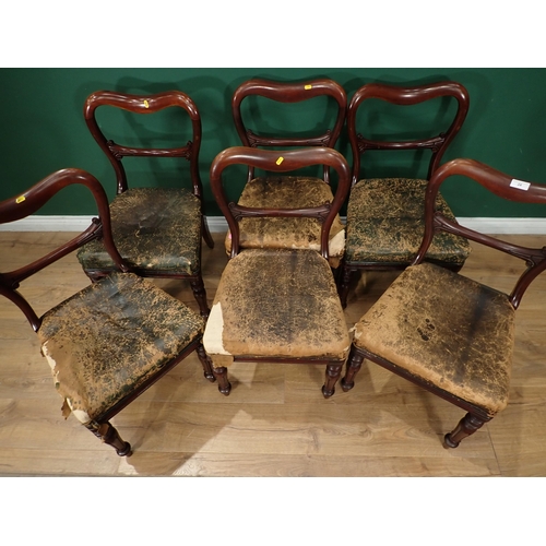 24 - ***WITHDRAWN***A set of eight antique mahogany Bar Back Dining Chairs, with green upholstered seats ... 