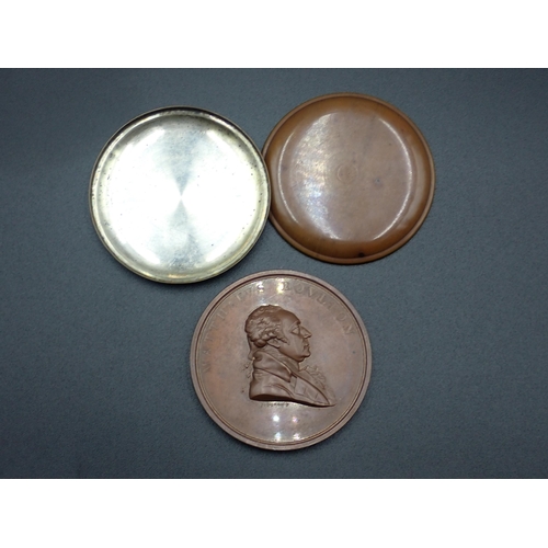 253 - A Matthew Boulton death anniversary Medal circa 1819, by F. Pidgeon in  copper shell box