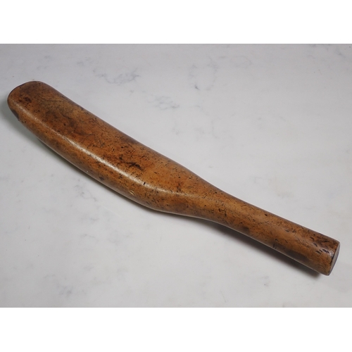 292 - An antique Treen lead Dressing Tool, 13½ in long