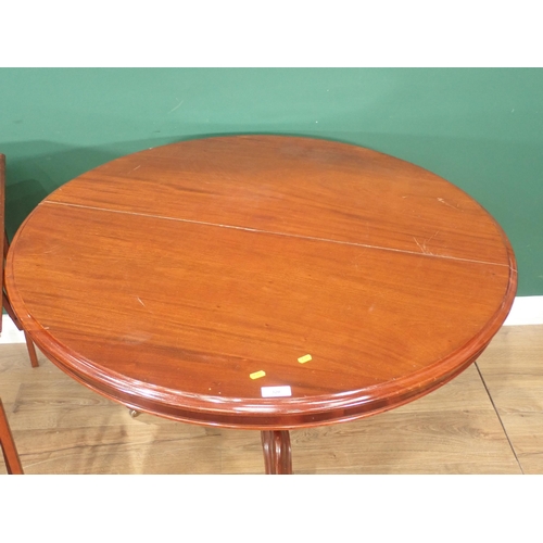 320 - ***WITHDRAWN***A folding Card Table and a mahogany Breakfast Table, 3ft 8in diam approx.