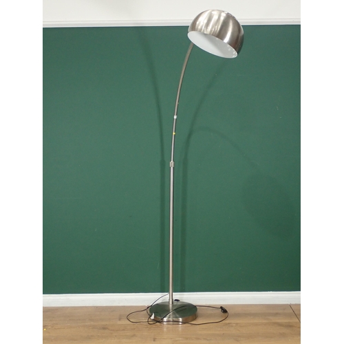 337 - A large modern floor standing Adjustable Arc Lamp (Passed PAT Test)