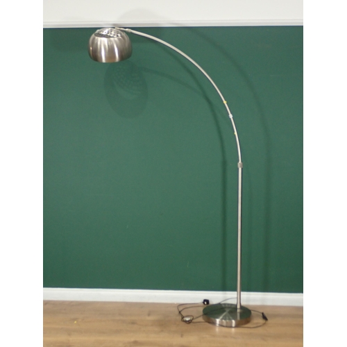 337 - A large modern floor standing Adjustable Arc Lamp (Passed PAT Test)