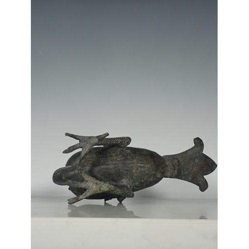 371 - A bronzed Incense Burner, 8in