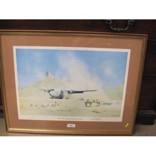 409 - DAVID SHEPHERD, Reverse Thrust at Beihan, West Aden Protectorate, reproduction in colours, numbered ... 