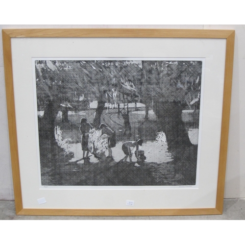 412 - ADRIAN BARTLETT, 'Grazing in an orchard', etching, numbered 1/40 and pencil signed, pl. 9 x 11¼in; t... 