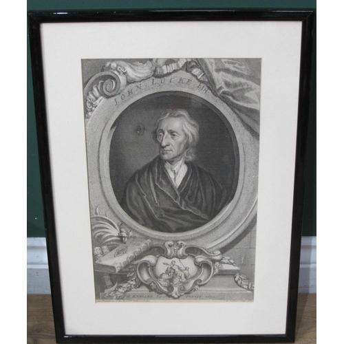 427 - After D. KLOCKER, portrait engraving of Samuel Pufendorf, pl. 14 x 12in; a portrait engraving after ... 