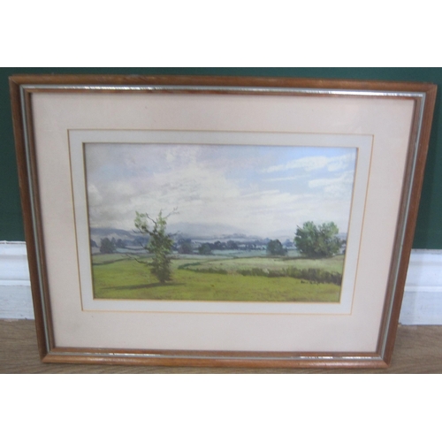 432 - W.C. FINCH. A tranquil estuary view, signed, watercolour, 6½ x 12½ in; a watercolour by Doris Philli... 