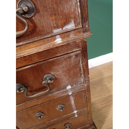 715 - A reproduction Pedestal Desk fitted eight drawers, 4ft W x 2ft deep