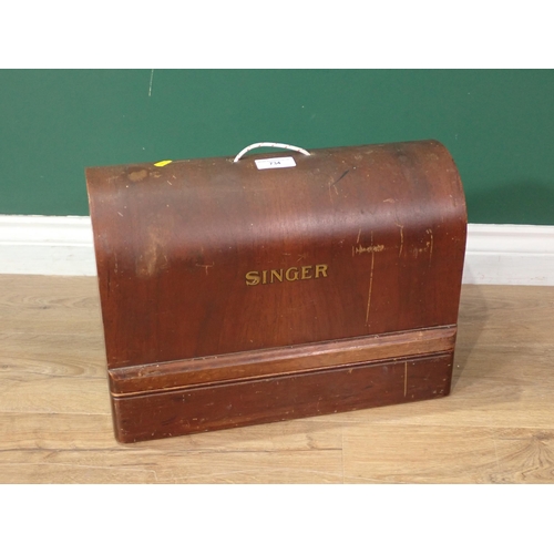 734 - ***WITHDRAWN***A Singer Sewing Machine, (locked)-WITHDRAWN