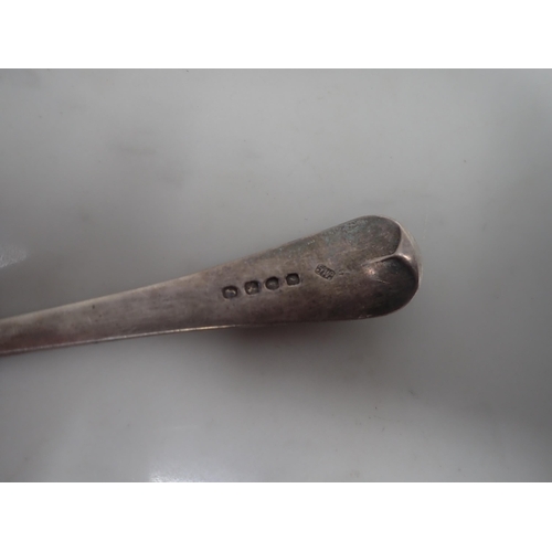 89 - A George III silver Basting Spoon, old English pattern, engraved initial C, London 1805, maker: T.W