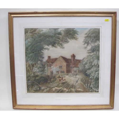 401 - ENGLISH SCHOOL, CIRCA 1810, Boreley Farm, near Ombersley, Worcs, watercolour, 15½ x 17in. Provenance... 