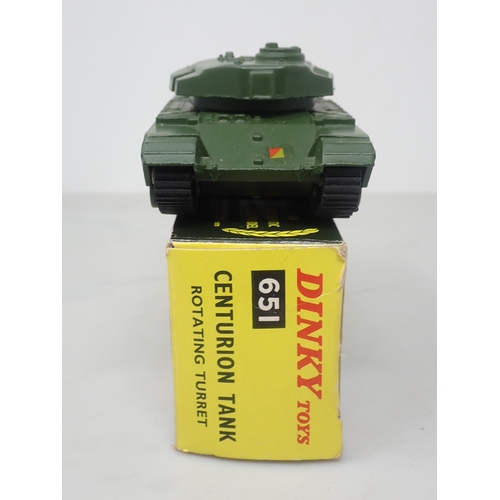 110 - A rare Dinky Toys No.651 plastic roller Centurion Tank in end opening box