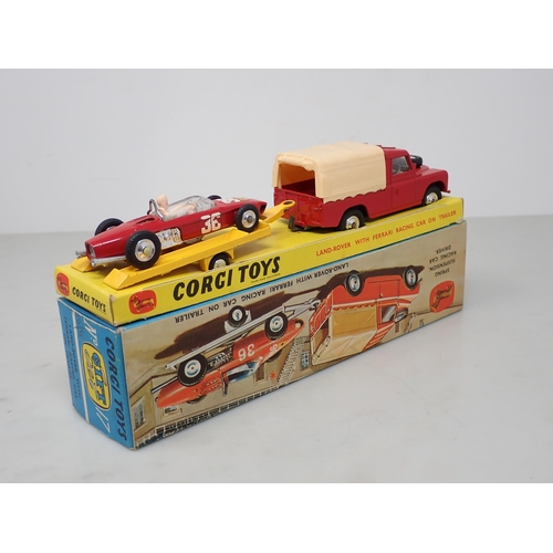 145 - A boxed Corgi Toys Gift Set No.17 Land Rover with Ferrari Racing Car on Trailer