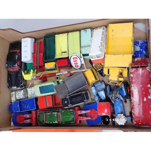 152 - A quantity of playworn Lesney Matchbox, Dinky Toys and Corgi Toys, and a quantity of Meccano