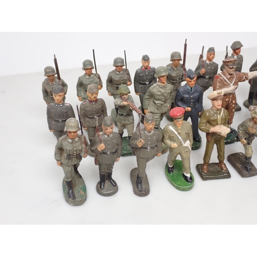 162 - Thirty four Elastolin and Lionel Figures of German and British Soldiers