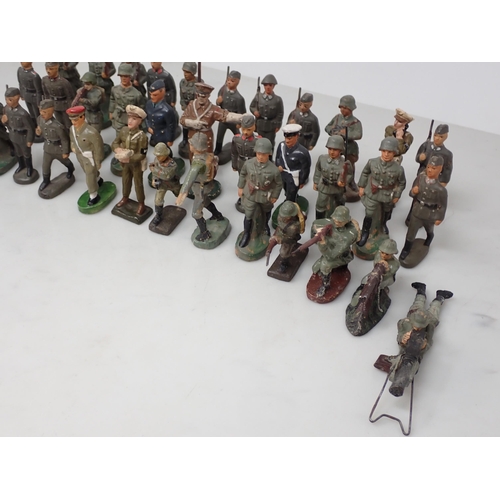 162 - Thirty four Elastolin and Lionel Figures of German and British Soldiers