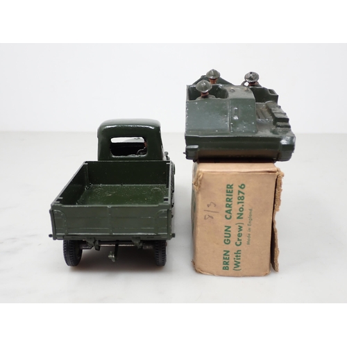 177 - An unboxed Britains No.1334 Army Lorry with driver and a boxed Britains Bren Gun Carrier, both Ex. b... 