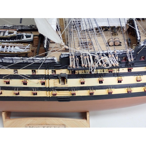 180 - A kit built wooden Model of HMS 'Victory' 4ft L x 2ft 100in H