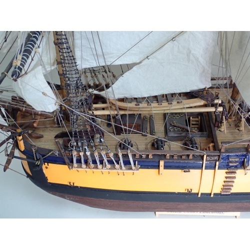 181 - A kit built wooden Model of Captain Cook's 'Endeavour' 3ft L x 2ft 6in H