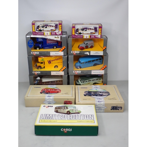 182 - Fourteen boxed Corgi Classics and other Corgi Vehicles, nine late Dinky Models and two Onyx Jaguar L... 