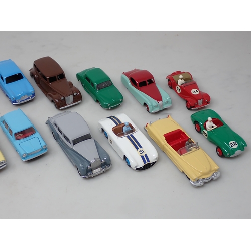 192 - Sixteen repainted Dinky Toys including Rolls-Royce Silver Wraith, Ford Cortina, Dodge Royal Sedan, e... 