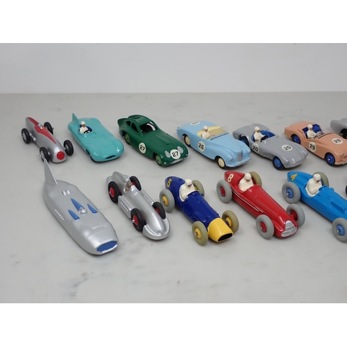 199 - Eighteen repainted Dinky Toys Sports and Racing Cars including Sunbeam Alpine, Aston Martin, Ferrari... 