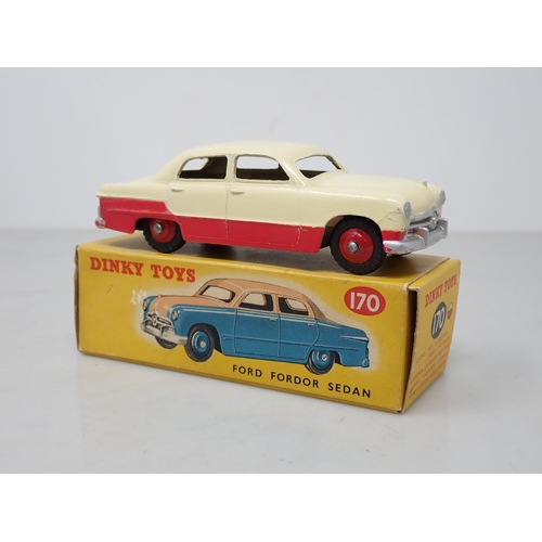 202 - A boxed Dinky Toys No.170 low line cream and red Ford Fordor Sedan