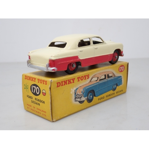 202 - A boxed Dinky Toys No.170 low line cream and red Ford Fordor Sedan