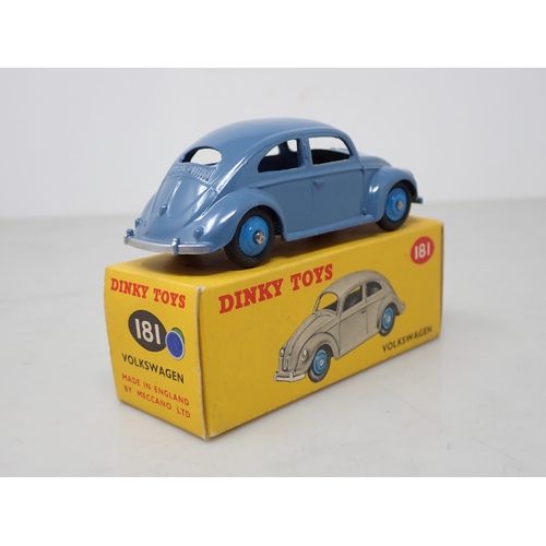 203 - A boxed Dinky Toys No.181 blue with blue hubs Volkswagen