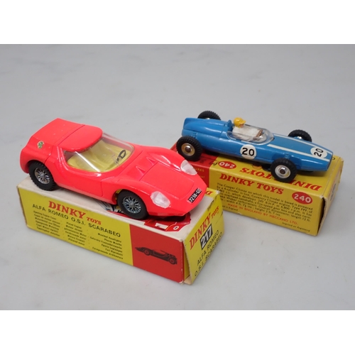 209 - A boxed Dinky Toys No.240 Cooper Racing Car and a boxed No.217 Alfa Romeo Scarabeo